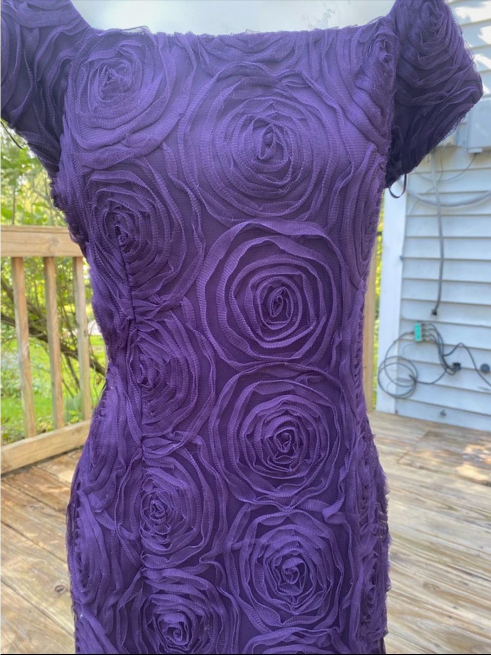 Jessica Howard Deep Purple Rosette Sheath Dress